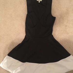 Black and white casual party dress
